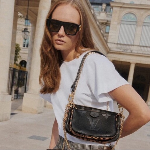 Louis Vuitton Wild At Heart Multi Pochette Black Chain Crossbody Bag EUC - Picture 2 of 16